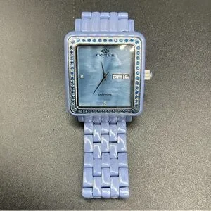 Oniss Blue Sapphire Crystal Square Women’s Watch ONISS | Accessories | Oniss Blue Sapphire Crystal Square  main image 3